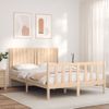 Cama Matrimonial | Cama Para Adultos | Estructura De Cama De Matrimonio Con Cabecero Madera Maciza Cfw324047