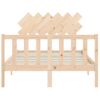 Cama Matrimonial | Cama Para Adultos | Estructura De Cama De Matrimonio Con Cabecero Madera Maciza Cfw969274