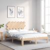 Cama Matrimonial | Cama Para Adultos | Estructura De Cama De Matrimonio Con Cabecero Madera Maciza Cfw753838