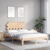 Cama Matrimonial | Cama Para Adultos | Estructura De Cama De Matrimonio Con Cabecero Madera Maciza Cfw753838