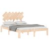 Cama Matrimonial | Cama Para Adultos | Estructura De Cama De Matrimonio Con Cabecero Madera Maciza Cfw753838