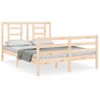 Cama Matrimonial | Cama Para Adultos | Estructura De Cama De Matrimonio Con Cabecero Madera Maciza Cfw511415