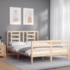 Cama Matrimonial | Cama Para Adultos | Estructura De Cama De Matrimonio Con Cabecero Madera Maciza Cfw511415