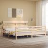 Cama Matrimonial | Cama Para Adultos | Estructura De Cama De Matrimonio Con Cabecero Madera Maciza Cfw747193