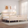 Cama Matrimonial | Cama Para Adultos | Estructura De Cama De Matrimonio Con Cabecero Madera Maciza Cfw747193