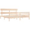 Cama Matrimonial | Cama Para Adultos | Estructura De Cama De Matrimonio Con Cabecero Madera Maciza Cfw747193