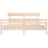 Cama Matrimonial | Cama Para Adultos | Estructura De Cama De Matrimonio Con Cabecero Madera Maciza Cfw747193