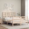 Cama Matrimonial | Cama Para Adultos | Estructura De Cama De Matrimonio Con Cabecero Madera Maciza Cfw594805