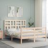 Cama Matrimonial | Cama Para Adultos | Estructura De Cama De Matrimonio Con Cabecero Madera Maciza Cfw594805