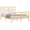 Cama Matrimonial | Cama Para Adultos | Estructura De Cama De Matrimonio Con Cabecero Madera Maciza Cfw594805