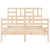 Cama Matrimonial | Cama Para Adultos | Estructura De Cama De Matrimonio Con Cabecero Madera Maciza Cfw594805