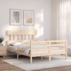 Cama Matrimonial | Cama Para Adultos | Estructura De Cama De Matrimonio Con Cabecero Madera Maciza Cfw523670