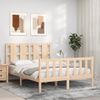 Cama Matrimonial | Cama Para Adultos | Estructura De Cama De Matrimonio Con Cabecero Madera Maciza Cfw744028