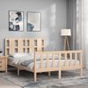 Cama Matrimonial | Cama Para Adultos | Estructura De Cama De Matrimonio Con Cabecero Madera Maciza Cfw744028