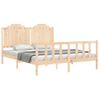 Cama Matrimonial | Cama Para Adultos | Estructura De Cama De Matrimonio Con Cabecero Madera Maciza Cfw746340