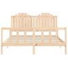 Cama Matrimonial | Cama Para Adultos | Estructura De Cama De Matrimonio Con Cabecero Madera Maciza Cfw746340