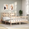 Cama Matrimonial | Cama Para Adultos | Estructura De Cama De Matrimonio Con Cabecero Madera Maciza Cfw407824