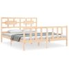 Cama Matrimonial | Cama Para Adultos | Estructura De Cama De Matrimonio Con Cabecero Madera Maciza Cfw407824