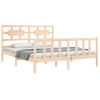 Cama Matrimonial | Cama Para Adultos | Estructura De Cama De Matrimonio Con Cabecero Madera Maciza Cfw407824