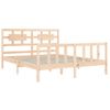 Cama Matrimonial | Cama Para Adultos | Estructura De Cama De Matrimonio Con Cabecero Madera Maciza Cfw407824