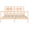 Cama Matrimonial | Cama Para Adultos | Estructura De Cama De Matrimonio Con Cabecero Madera Maciza Cfw407824