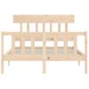 Cama Matrimonial | Cama Para Adultos | Estructura De Cama De Matrimonio Con Cabecero Madera Maciza Cfw811648