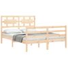 Cama Matrimonial | Cama Para Adultos | Estructura De Cama De Matrimonio Con Cabecero Madera Maciza Cfw867538