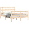 Cama Matrimonial | Cama Para Adultos | Estructura De Cama De Matrimonio Con Cabecero Madera Maciza Cfw581917