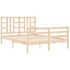 Cama Matrimonial | Cama Para Adultos | Estructura De Cama De Matrimonio Con Cabecero Madera Maciza Cfw197347