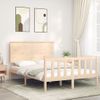 Cama Matrimonial | Cama Para Adultos | Estructura De Cama De Matrimonio Con Cabecero Madera Maciza Cfw492403