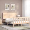 Cama Matrimonial | Cama Para Adultos | Estructura De Cama De Matrimonio Con Cabecero Madera Maciza Cfw492403