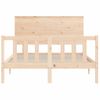 Cama Matrimonial | Cama Para Adultos | Estructura De Cama De Matrimonio Con Cabecero Madera Maciza Cfw492403