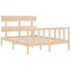 Cama Matrimonial | Cama Para Adultos | Estructura De Cama De Matrimonio Con Cabecero Madera Maciza Cfw857780