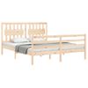 Cama Matrimonial | Cama Para Adultos | Estructura De Cama De Matrimonio Con Cabecero Madera Maciza Cfw157184