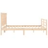 Cama Matrimonial | Cama Para Adultos | Estructura De Cama De Matrimonio Con Cabecero Madera Maciza Cfw157184