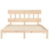 Cama Matrimonial | Cama Para Adultos | Estructura De Cama De Matrimonio Con Cabecero Madera Maciza Cfw648592