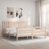 Cama Matrimonial | Cama Para Adultos | Estructura De Cama De Matrimonio Con Cabecero Madera Maciza Cfw269958