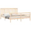 Cama Matrimonial | Cama Para Adultos | Estructura De Cama De Matrimonio Con Cabecero Madera Maciza Cfw269958