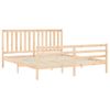 Cama Matrimonial | Cama Para Adultos | Estructura De Cama De Matrimonio Con Cabecero Madera Maciza Cfw269958