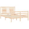 Cama Matrimonial | Cama Para Adultos | Estructura De Cama De Matrimonio Con Cabecero Madera Maciza Cfw720605