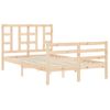 Cama Matrimonial | Cama Para Adultos | Estructura De Cama De Matrimonio Con Cabecero Madera Maciza Cfw626507