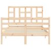 Cama Matrimonial | Cama Para Adultos | Estructura De Cama De Matrimonio Con Cabecero Madera Maciza Cfw626507