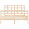 Cama Matrimonial | Cama Para Adultos | Estructura De Cama De Matrimonio Con Cabecero Madera Maciza Cfw238522