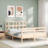 Cama Matrimonial | Cama Para Adultos | Estructura De Cama De Matrimonio Con Cabecero Madera Maciza Cfw333998