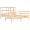 Cama Matrimonial | Cama Para Adultos | Estructura De Cama De Matrimonio Con Cabecero Madera Maciza Cfw333998