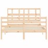 Cama Matrimonial | Cama Para Adultos | Estructura De Cama De Matrimonio Con Cabecero Madera Maciza Cfw333998