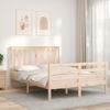 Cama Matrimonial | Cama Para Adultos | Estructura De Cama De Matrimonio Con Cabecero Madera Maciza Cfw437386