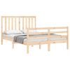 Cama Matrimonial | Cama Para Adultos | Estructura De Cama De Matrimonio Con Cabecero Madera Maciza Cfw437386