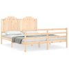 Cama Matrimonial | Cama Para Adultos | Estructura De Cama De Matrimonio Con Cabecero Madera Maciza Cfw463895