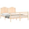 Cama Matrimonial | Cama Para Adultos | Estructura De Cama De Matrimonio Con Cabecero Madera Maciza Cfw463895